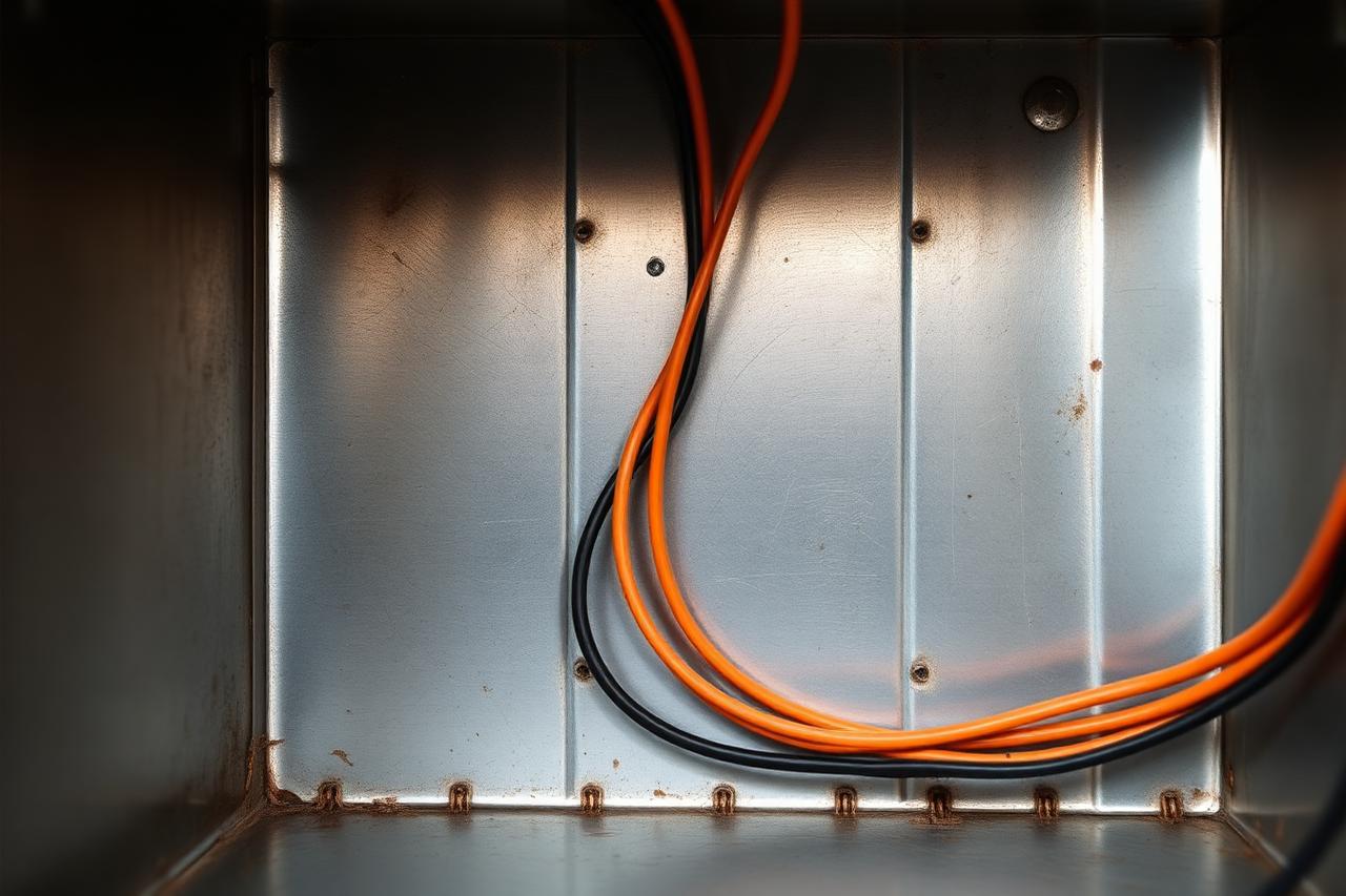 Residential furnace unit serviced ahead of a downstate Illinois prairie winter freeze