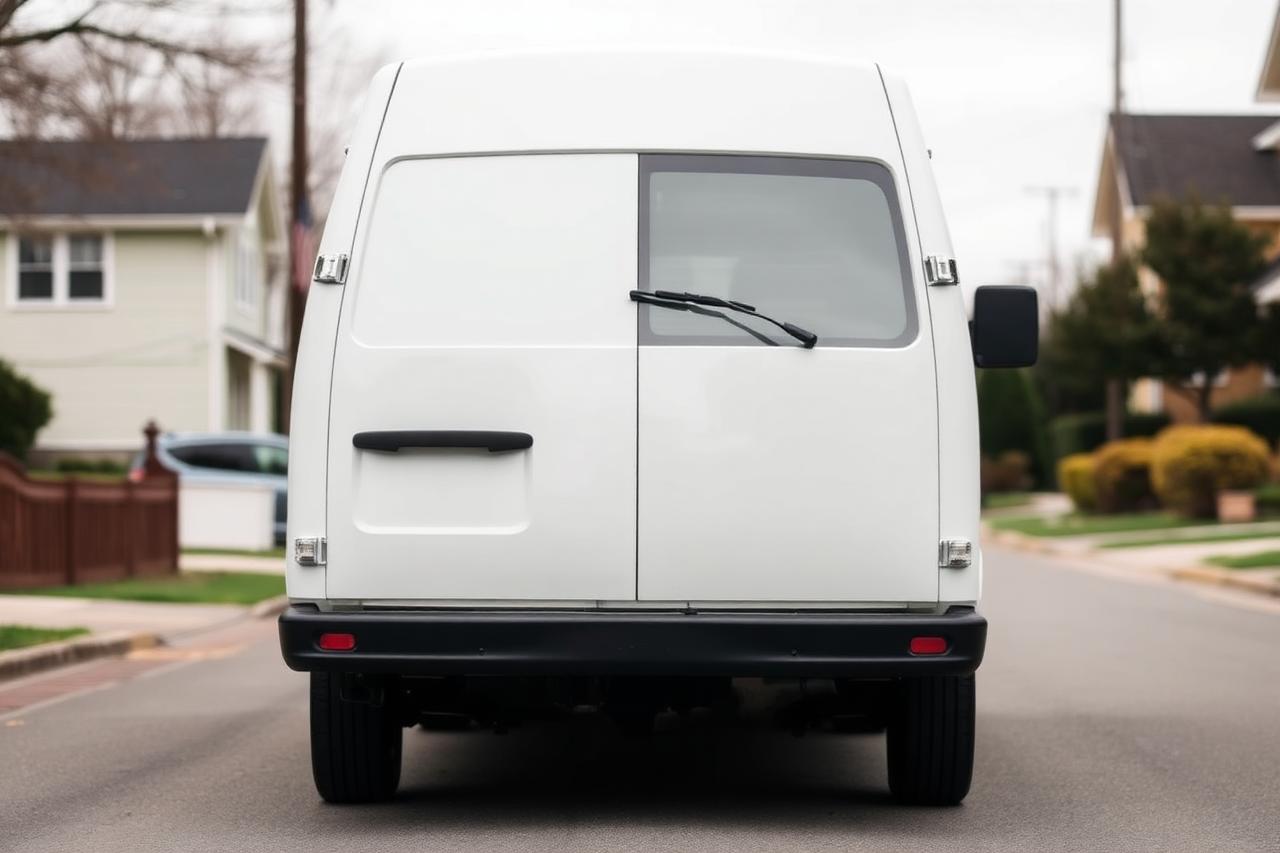 Professional service truck parked in a Joliet residential area near the I-80 and I-55 crossroads
