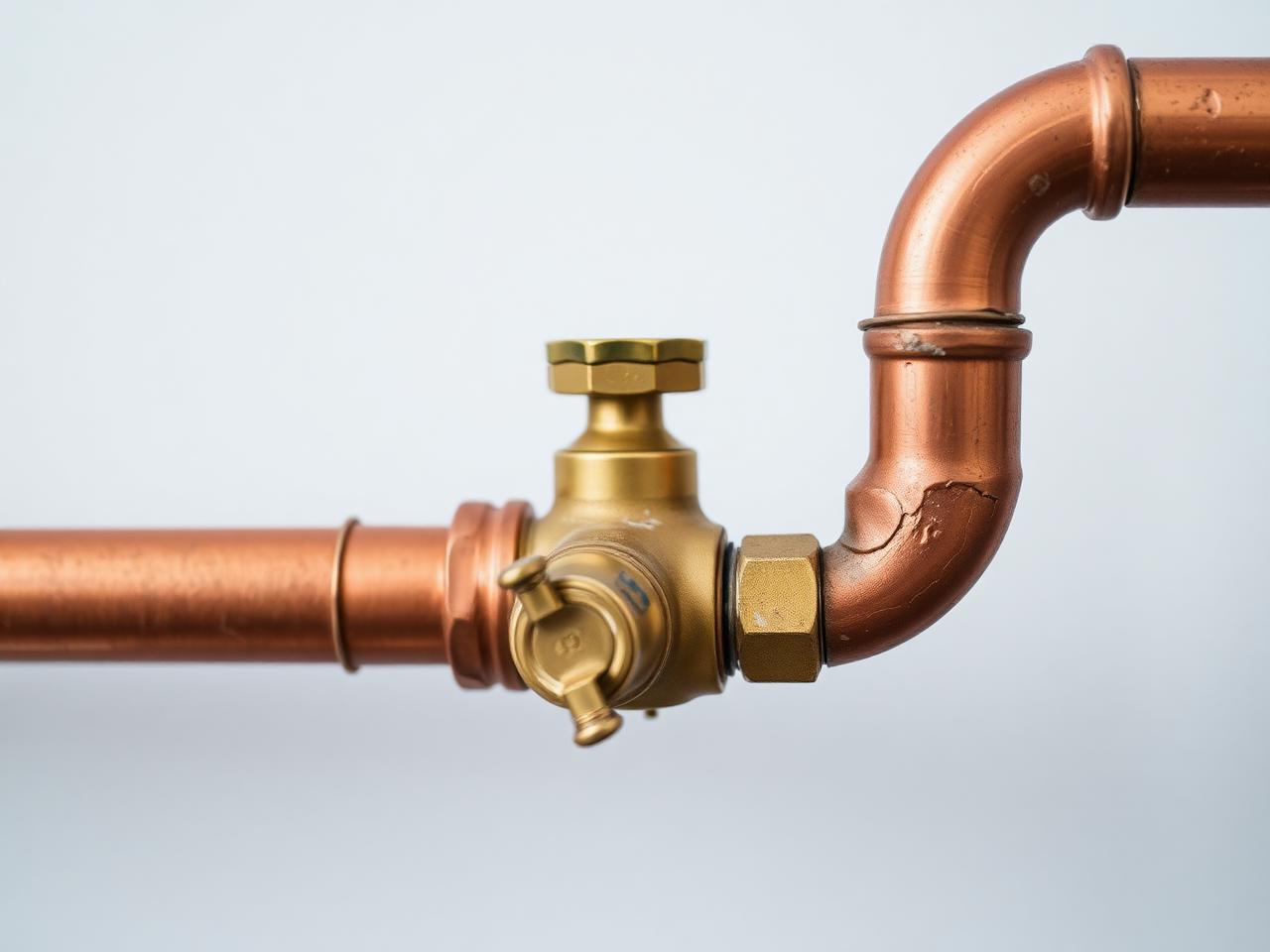 Mineral scale buildup on a residential water heater fitting from hard Ogallala Aquifer water in Lubbock