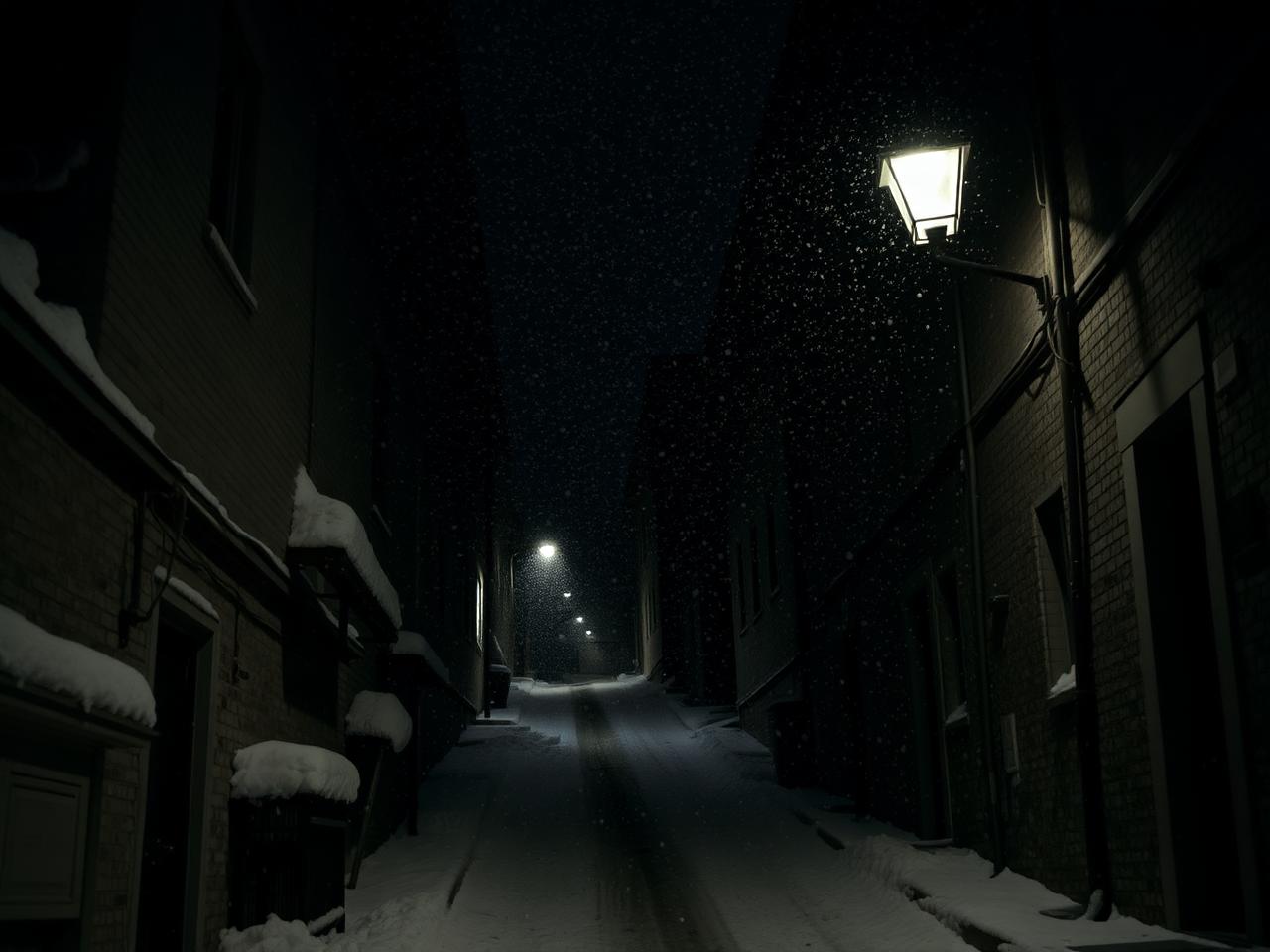 Winter storm blanketing a steep residential street in Scranton