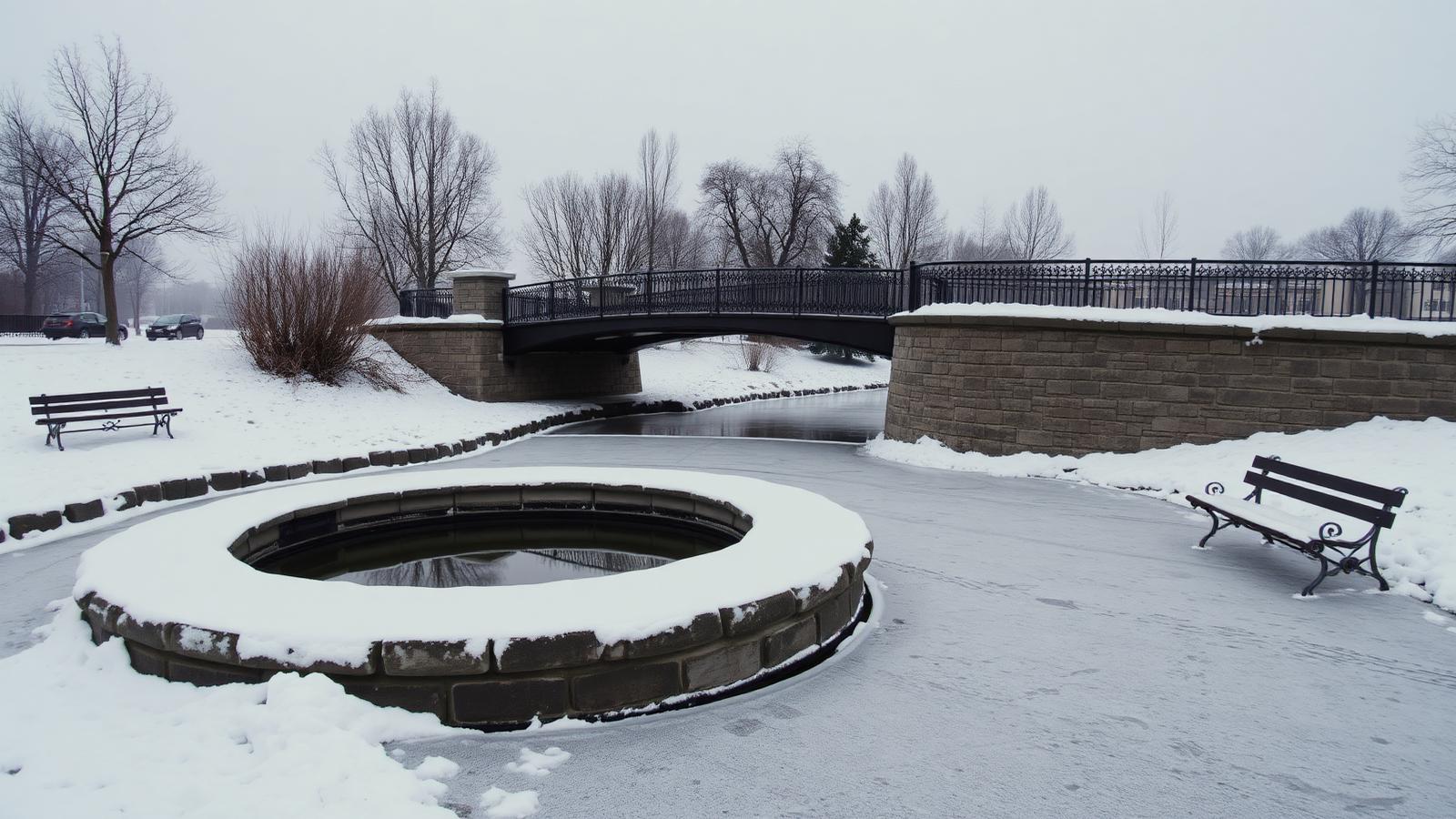 Erie Canal-era waterway and stonework near downtown Syracuse