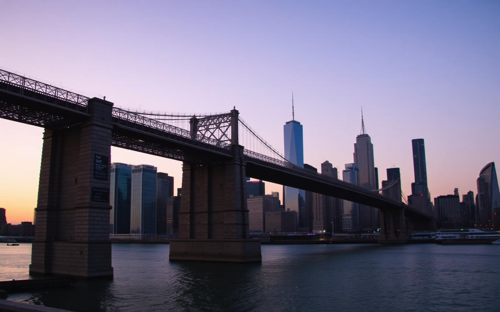 A New York City bridge connecting two boroughs across the East River