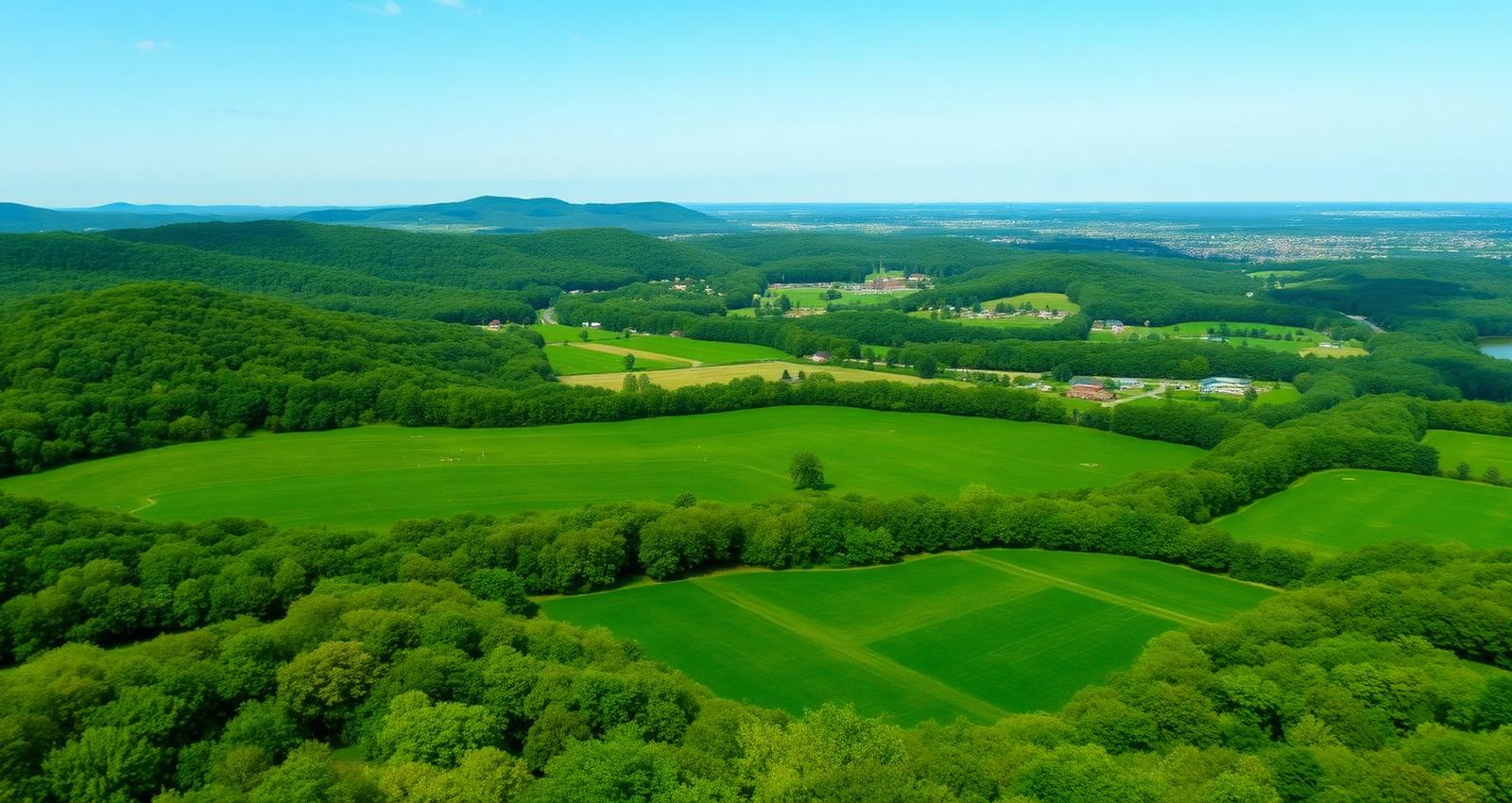 Ridge view overlooking the Lehigh Valley near Allentown