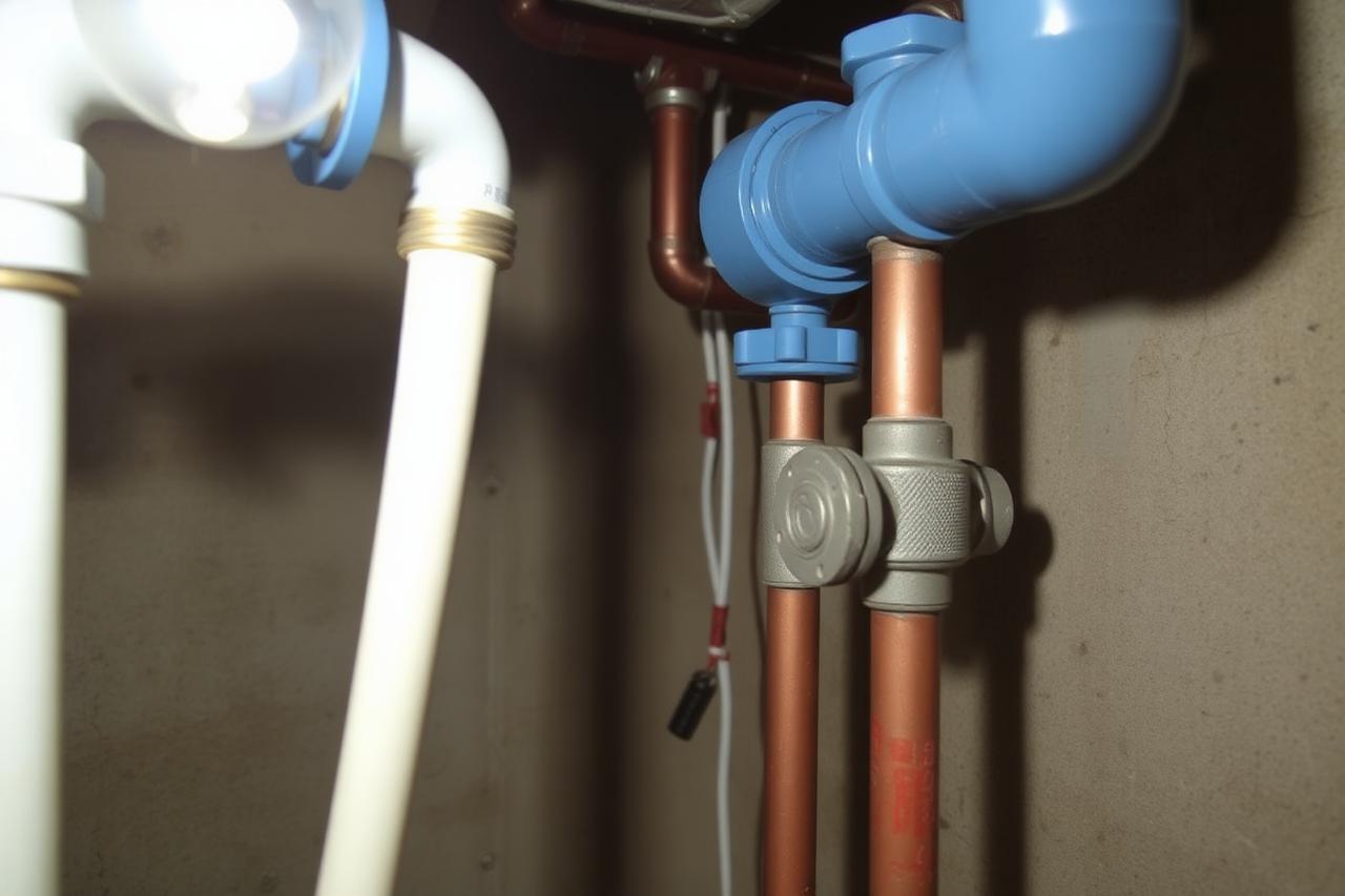Basement plumbing and sump pump system being serviced in a Columbus, Ohio home