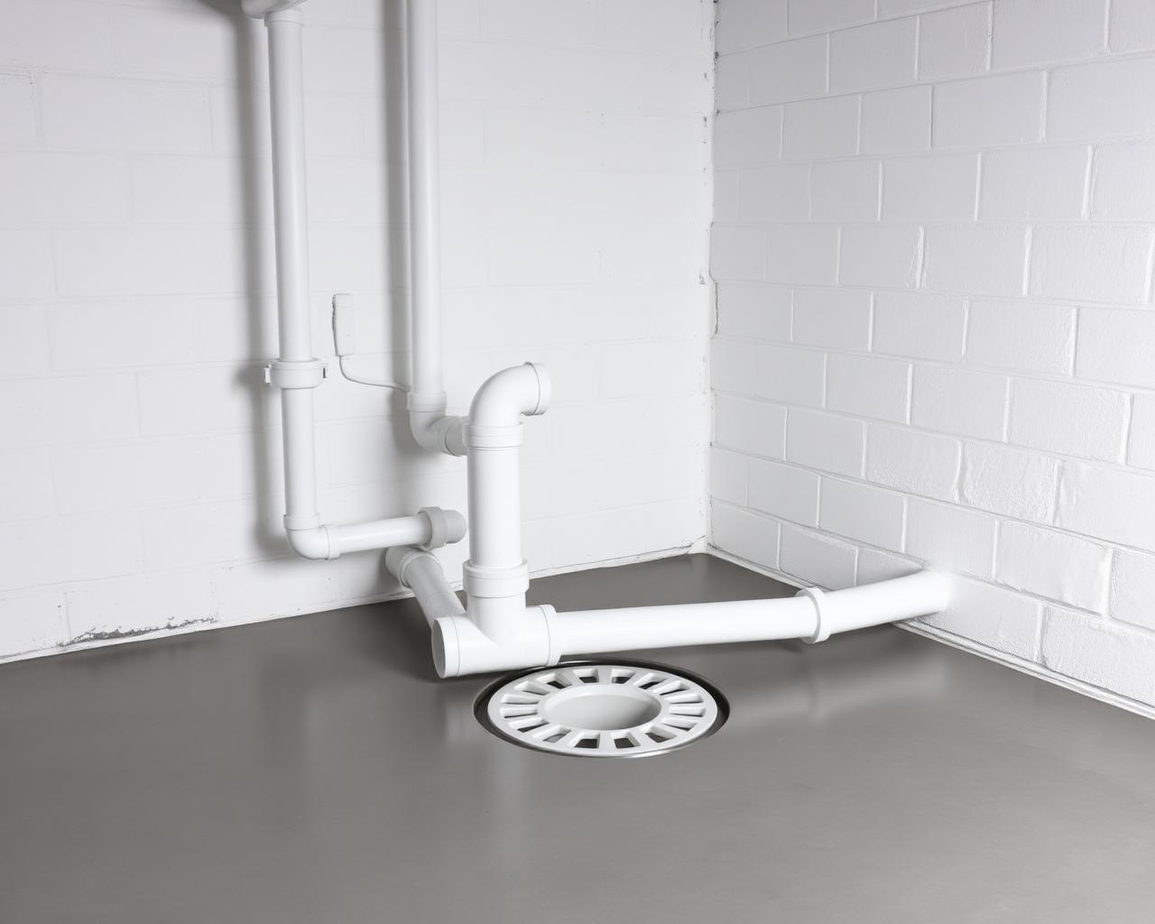 Basement mechanical room in an older two-flat building showing exposed plumbing and a furnace tucked into tight space