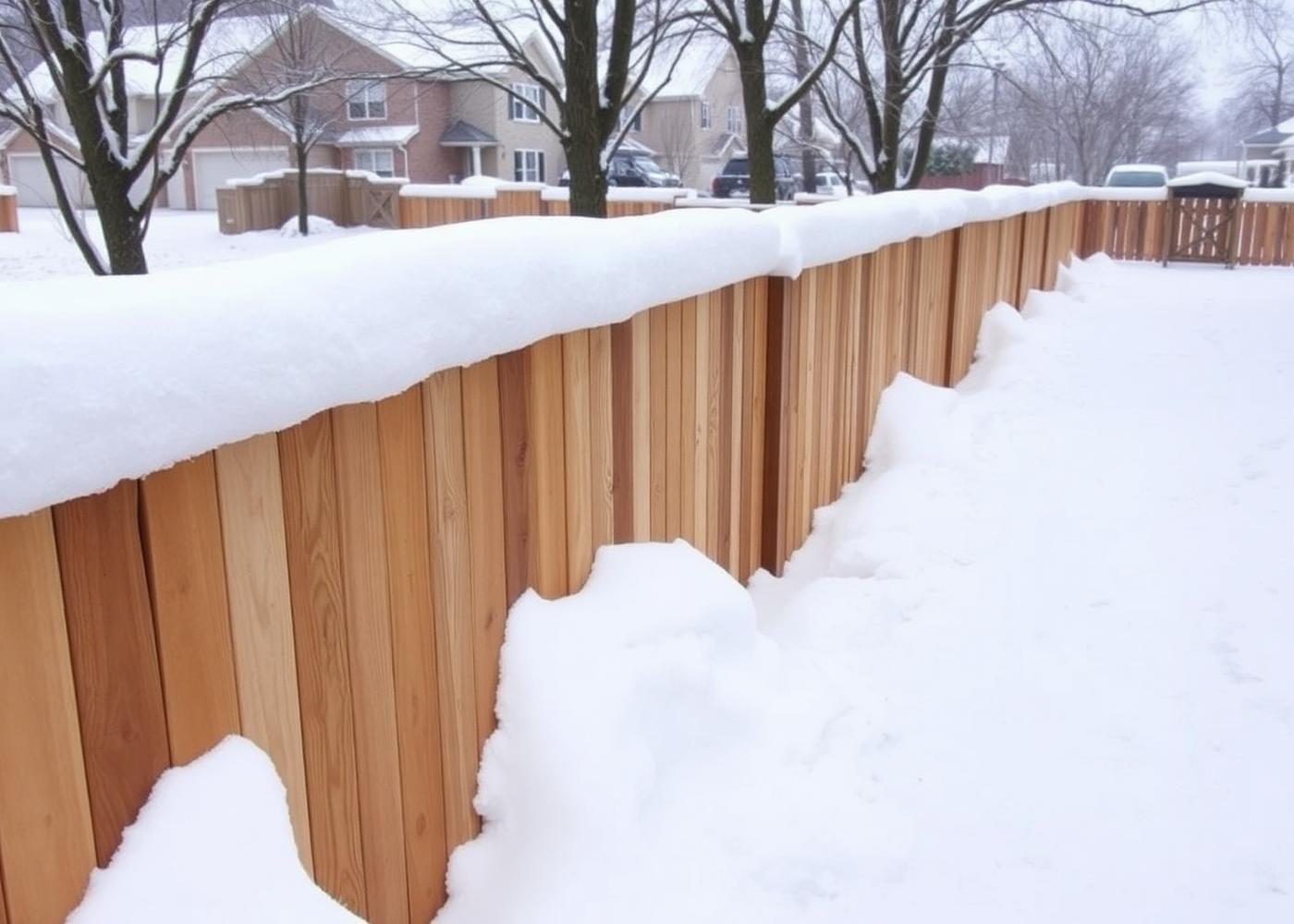 Fence installed against a snowdrift in Webster before the Monroe County ground freezes for winter