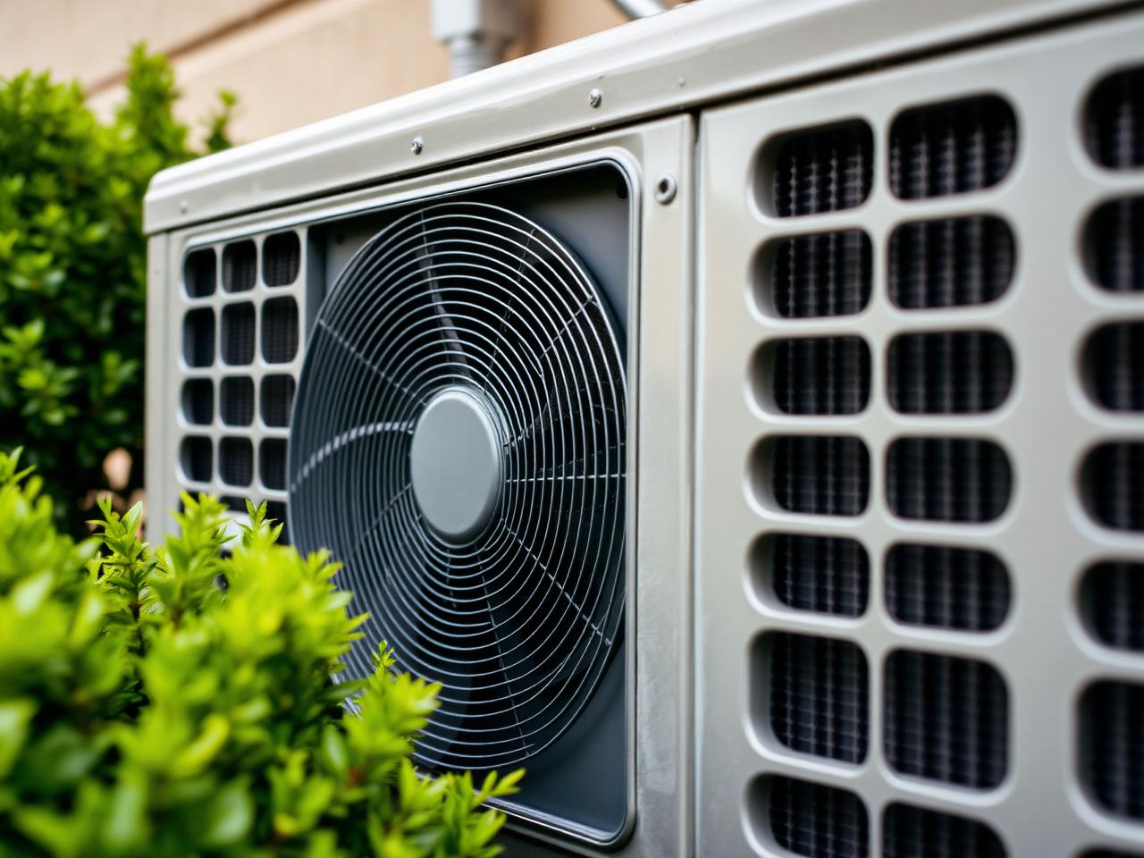 HVAC technician installing an outdoor heat pump unit at a home in Evergreen, San Jose