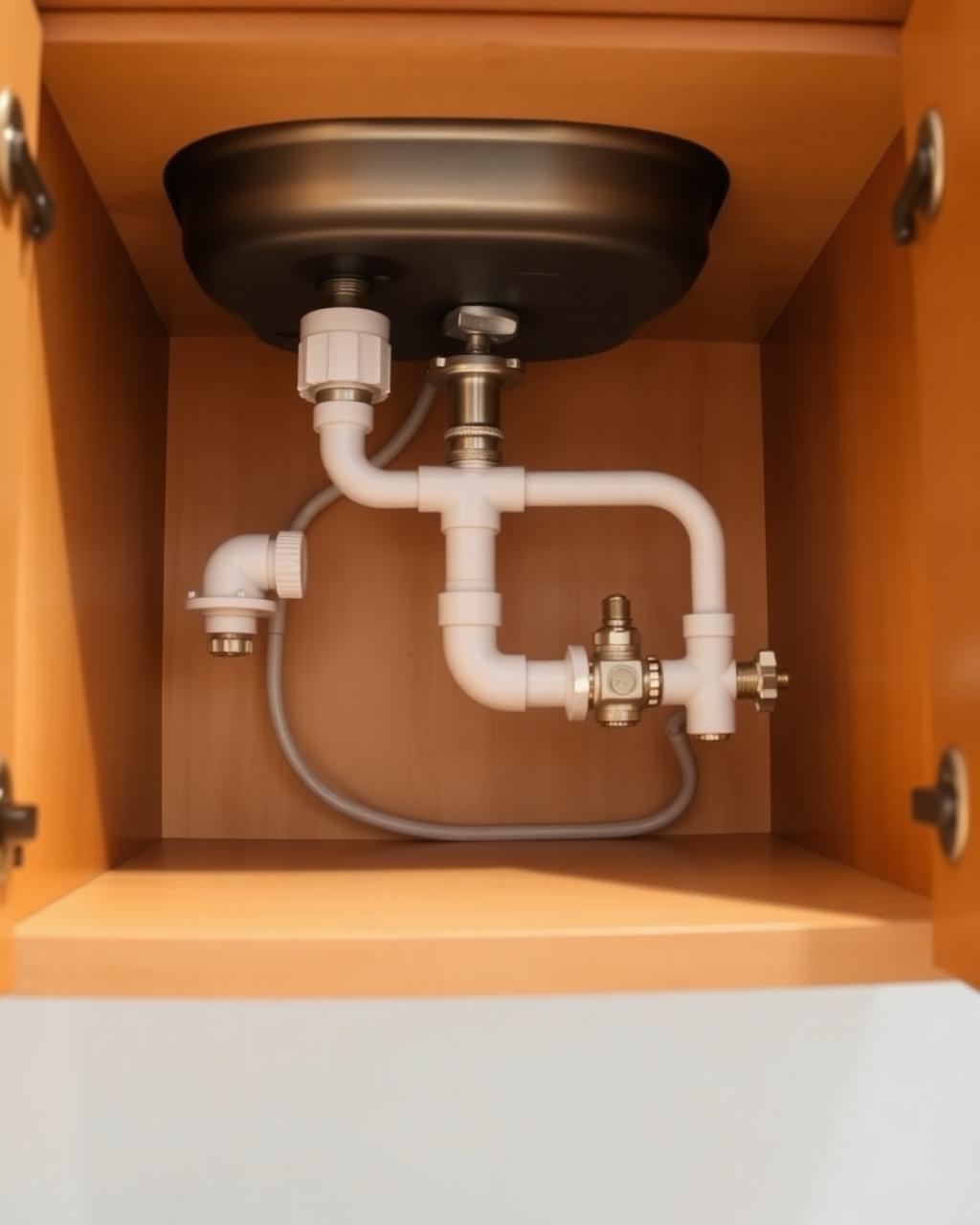 Modern kitchen plumbing fixtures being installed during a remodel in a Naperville home