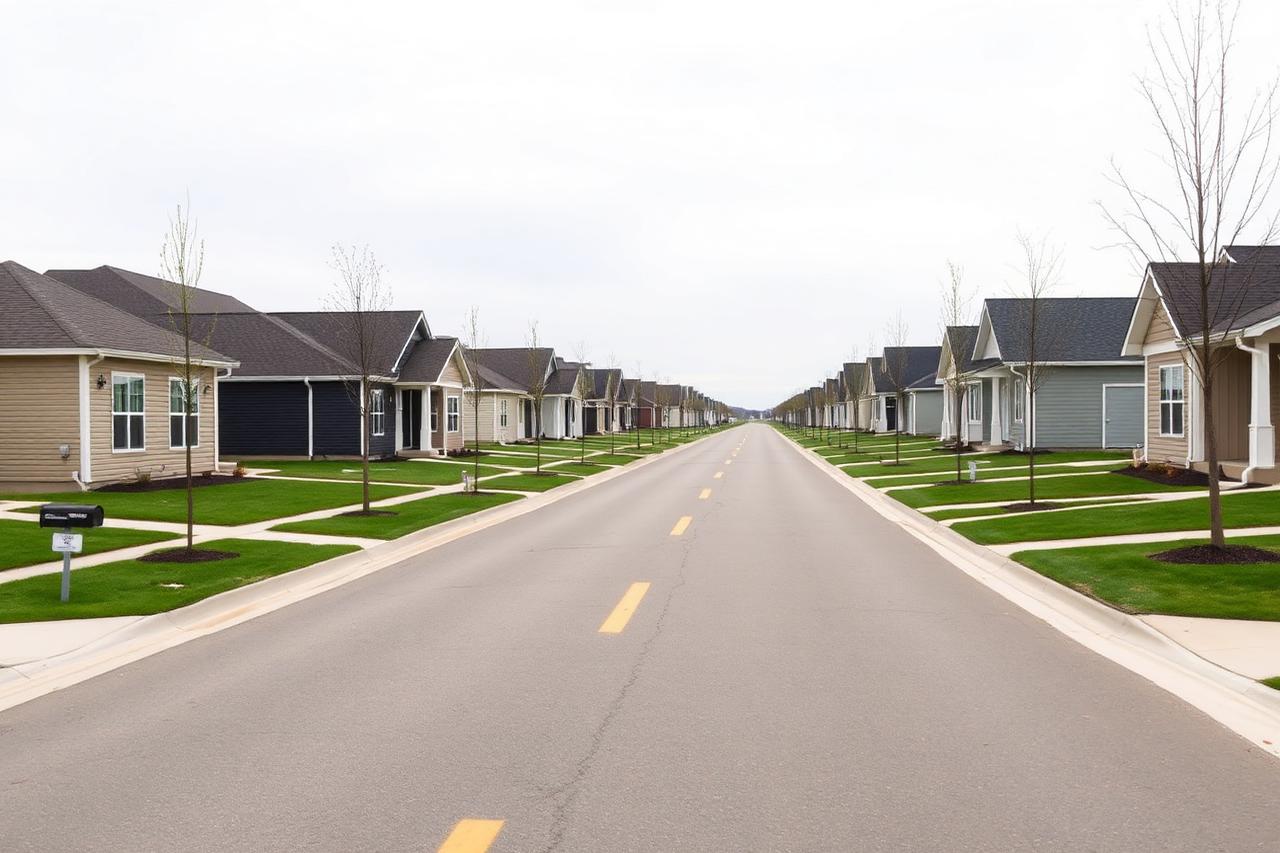Newer large single-family homes on a well-maintained street in a Joliet subdivision