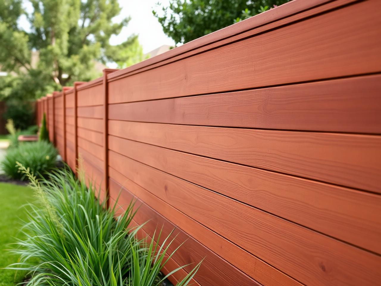 Fence contractor installing a redwood perimeter fence in a Willow Glen, San Jose backyard