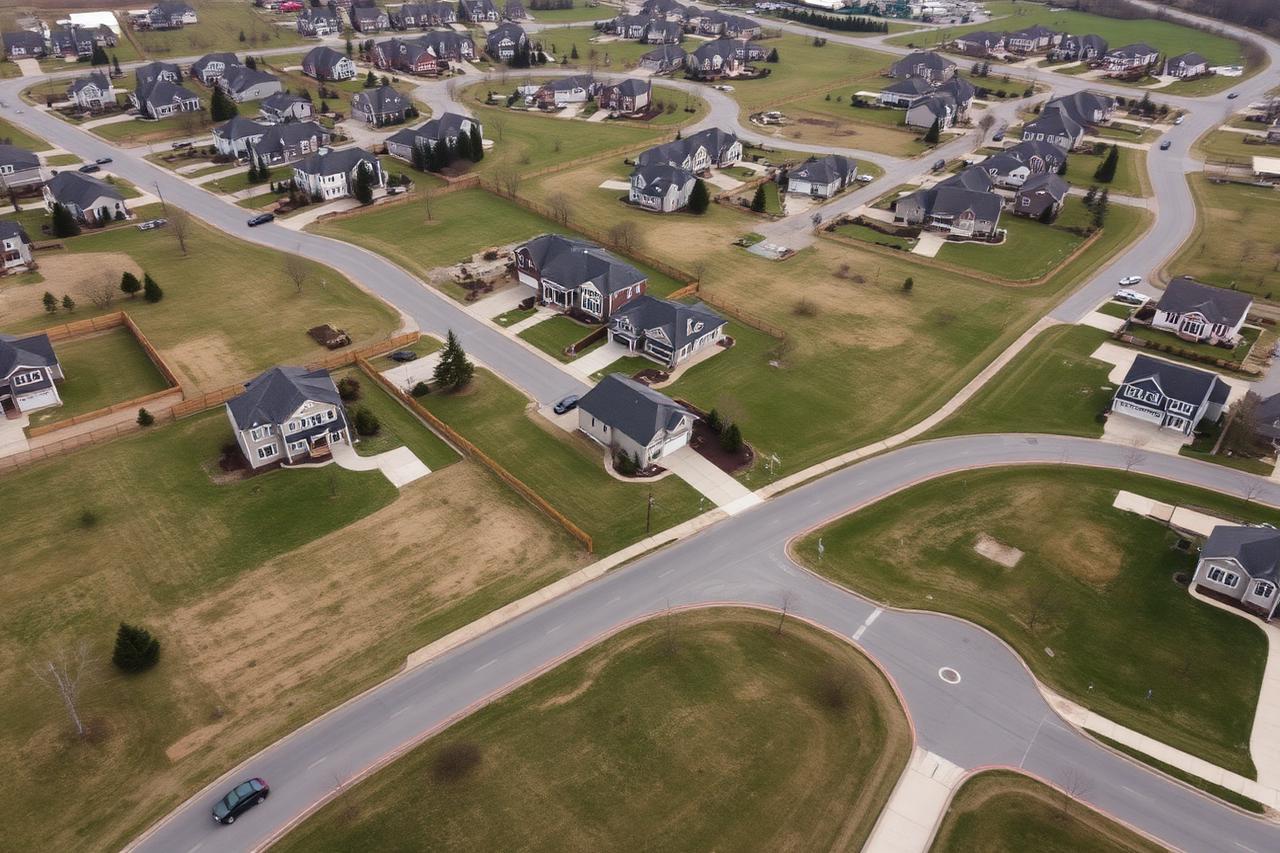 New-construction homes and fresh landscaping in a growing Columbus-area suburb