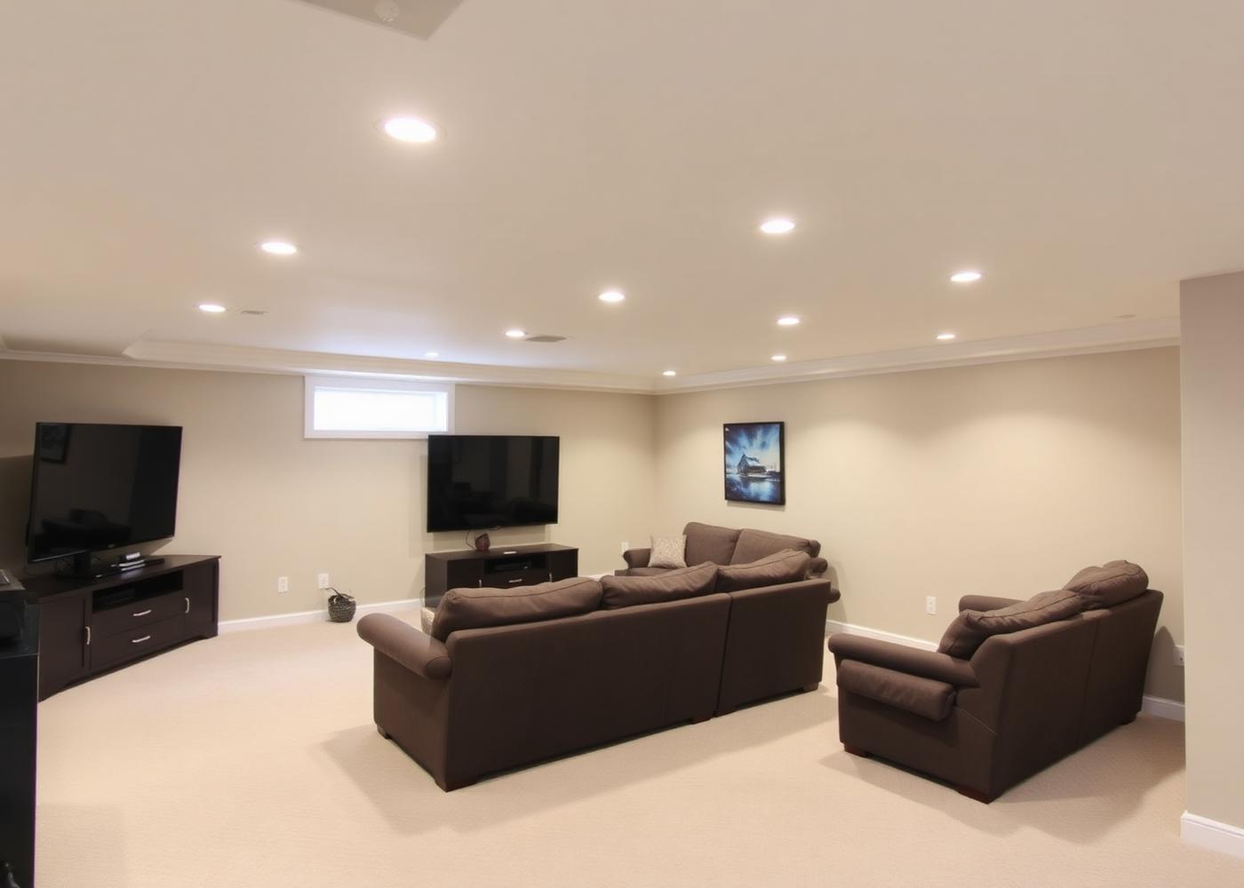 Newly finished basement under a pre-war Yonkers colonial