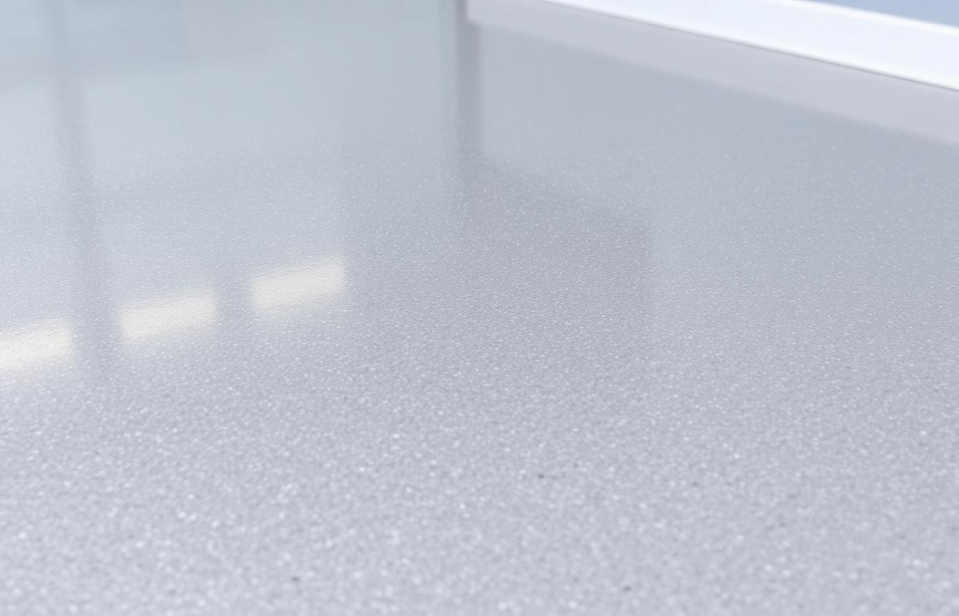 Freshly finished epoxy garage floor in a Lehigh Valley home