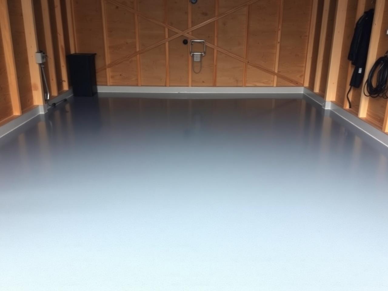 Freshly finished epoxy garage floor over an older Scranton-area slab