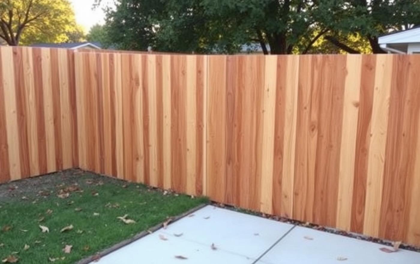New backyard fence installed behind a Harrisburg-area home