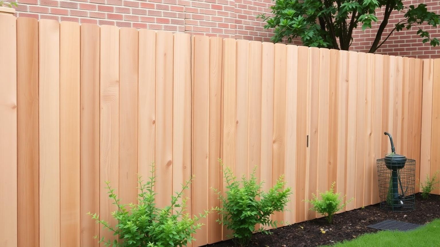 New fence installed in a small Philadelphia rowhouse backyard