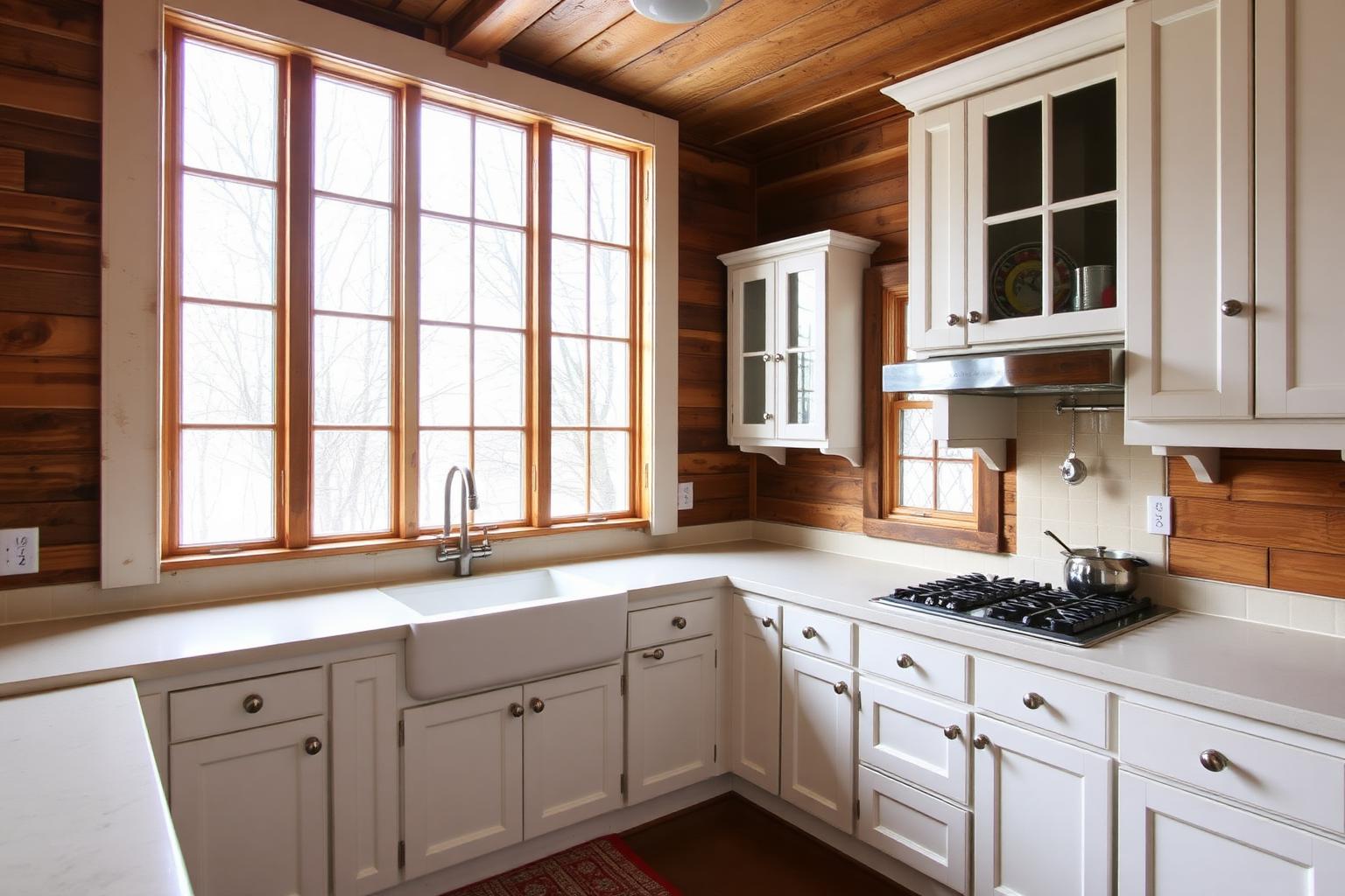 Gut-renovated kitchen in an older Buffalo double with new cabinetry