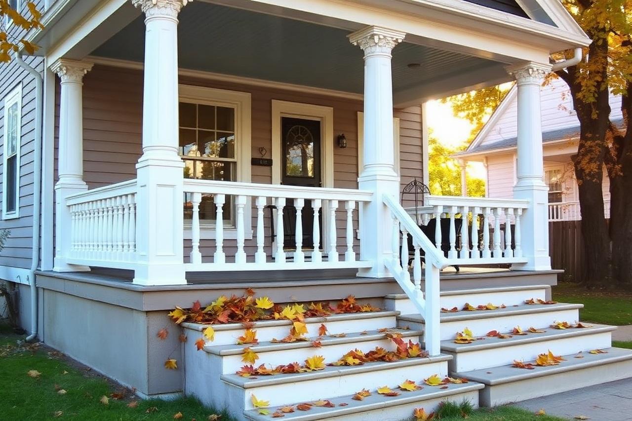 Rebuilt Craftsman-style porch on a Center Square Albany home after spring restoration