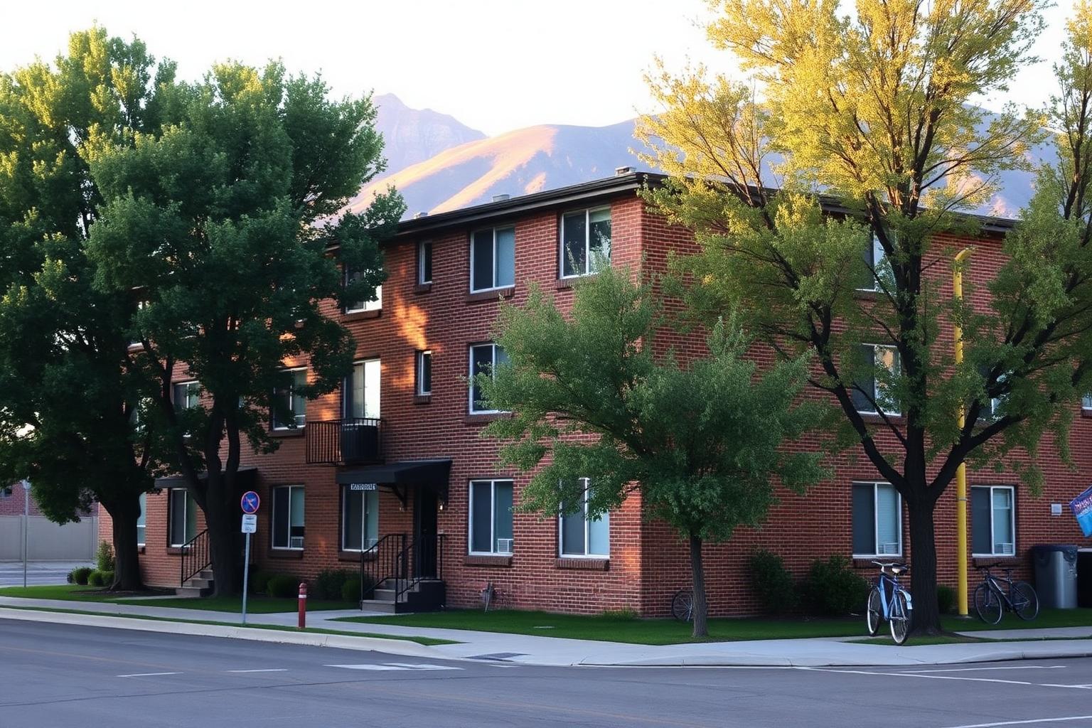 Fourplex student rental property near BYU in Provo, Utah ahead of lease turnover