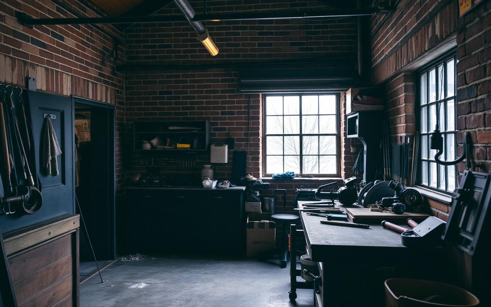 Brick workshop and shop building along an Ogden industrial corridor near the rail lines
