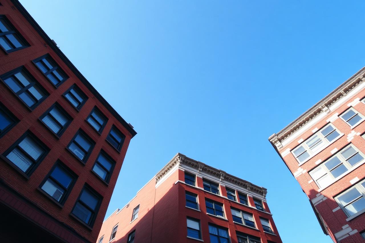 Downtown Columbus street scene with modern buildings along the city skyline